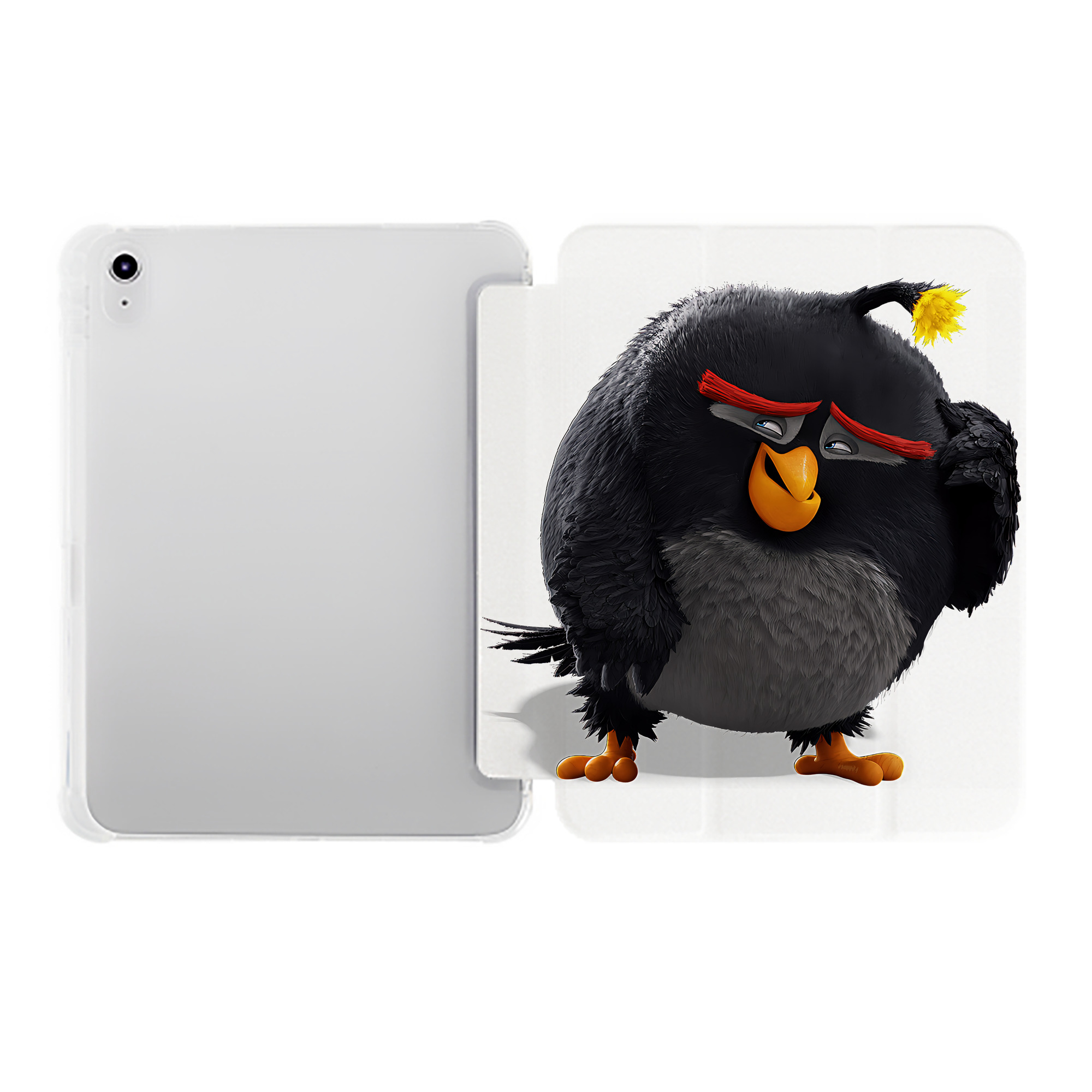 （画像用） Angry Birds アングリーバード IPad ケース ペン収納付き 三つ折りスタンド PUレザー×シリコン 対応機種9.5/10.5/10.9インチ